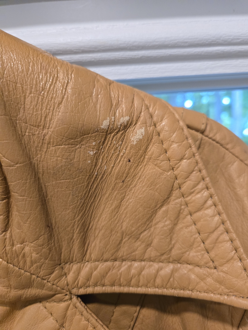 Vintage 1970s Genuine Leather Trench Coat Removable Shearling Collar Belted Boho - Picture 6 of 14